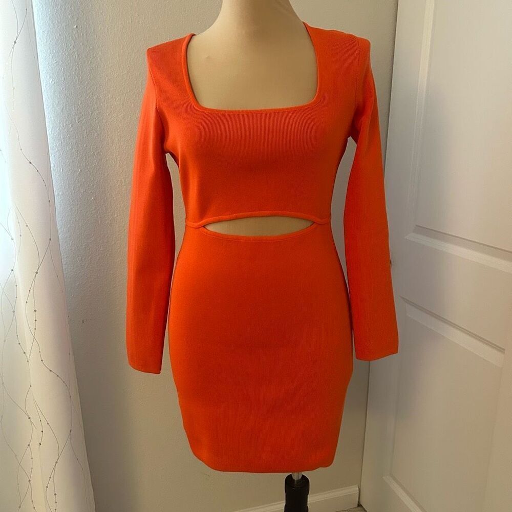 Endless Rose NWT Orange Cut Out Dress